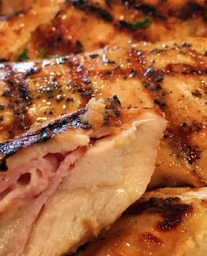 Grilled Chicken Cordon Bleu
