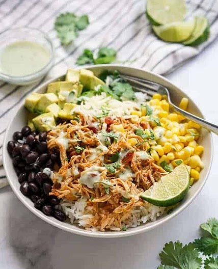 Slow Cooker Chicken Burrito Bowl