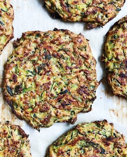 Baked Zucchini Fritters with Lemon and Basil