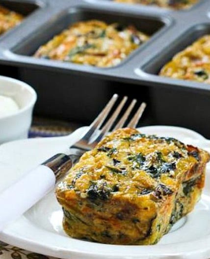 Swiss Chard and Mushroom Squares