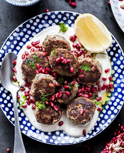 Spiced Meatballs with Tahini and Pomegranate | PrimalGourmet