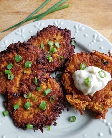 Savory Whole30 Sweet Potato Pancakes - My Thrifty House