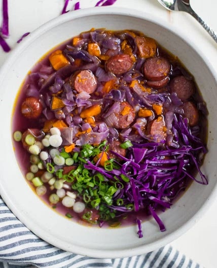 sausage, cabbage & sweet potato stew (instant pot)