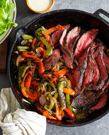 Steak Fajitas Salad - Whole30, Paleo