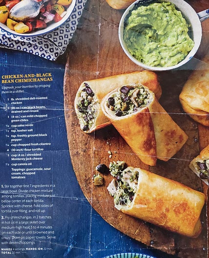Chicken and Black Bean Chimichangas