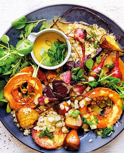 Caramelised butternut-and-beetroot salad
