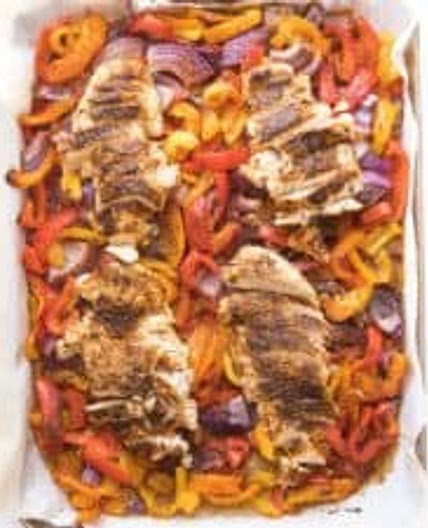 Whole30 + Keto Sheet Pan Chicken Fajitas