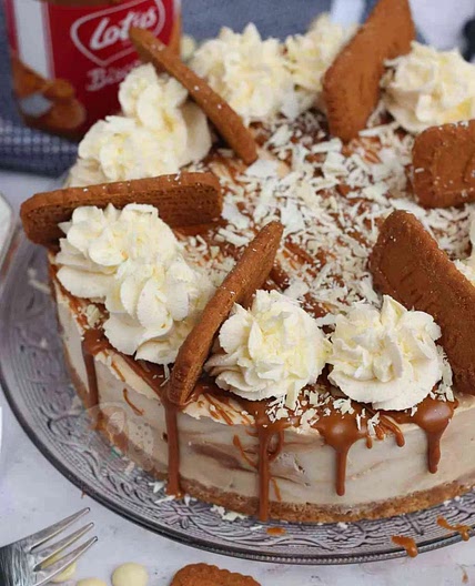 White Chocolate Biscoff Swirl Cheesecake!