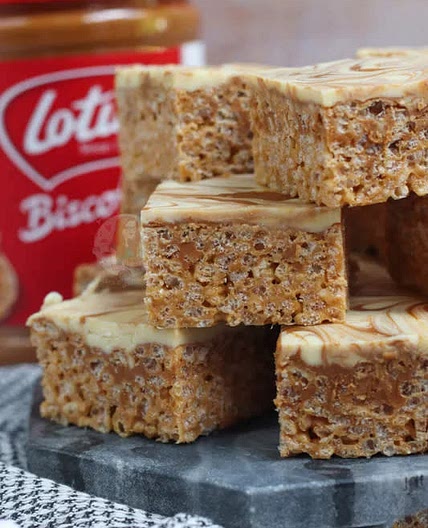 Biscoff Rice Krispie Treats!