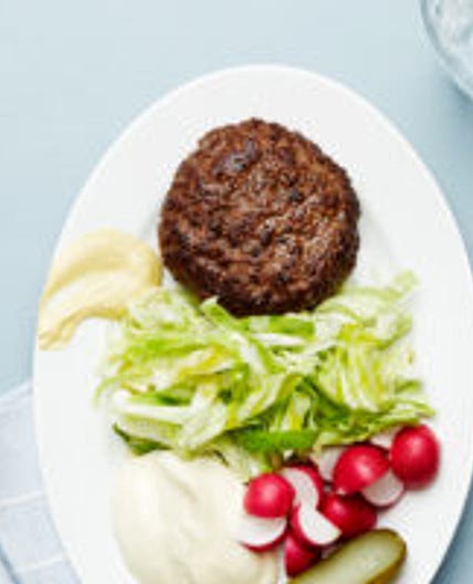 Keto burger and cabbage plate