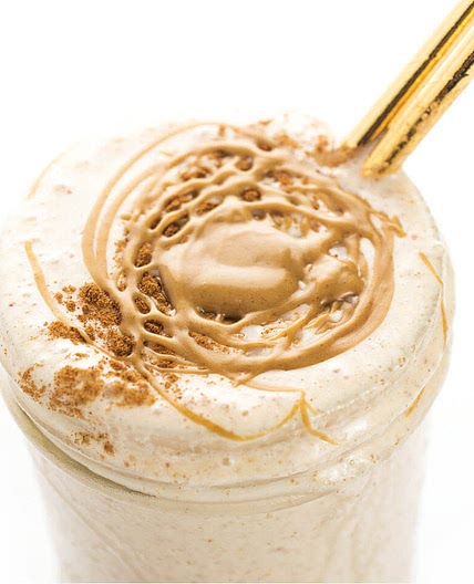 Peanut butter banana apple milkshake 
