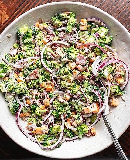 Bacon Cheddar Broccoli Salad