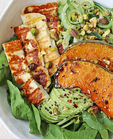 Halloumi & Roasted Butternut Salad Bowl