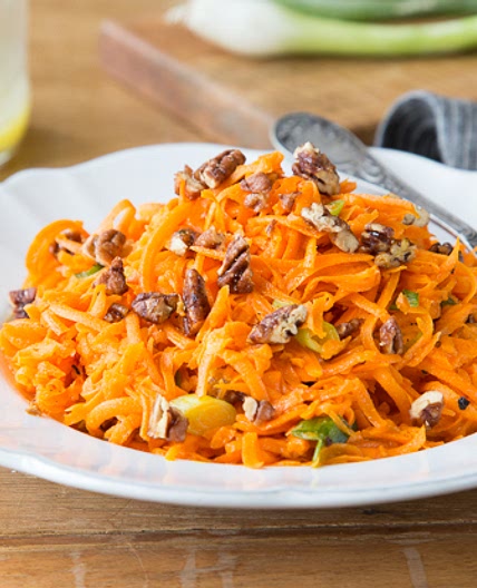 Shredded Carrot Salad with Candied Pecans Recipe