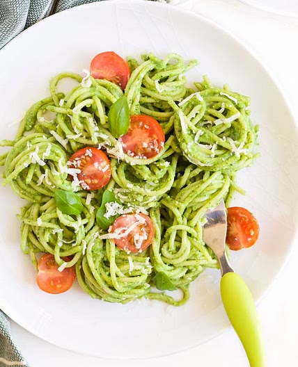 Avocado Spinach Spaghetti
