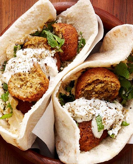 Easy falafel pockets