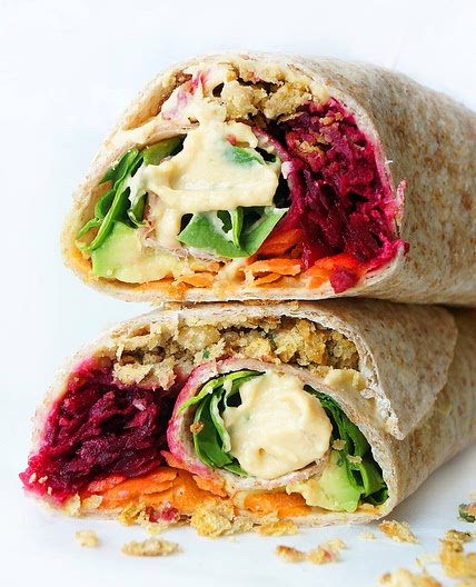 Rainbow Vegan Falafel Wrap
