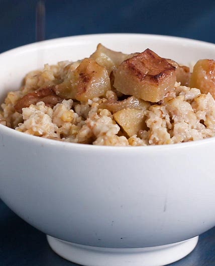 Apple Cinnamon Steel-cut Oatmeal Recipe by Tasty