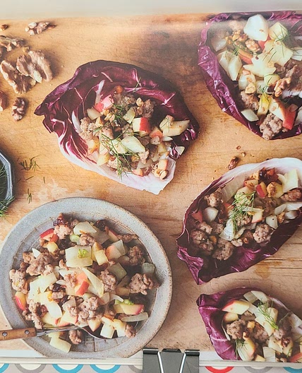 Apple, Fennel, and Pork Radicchio Wraps
