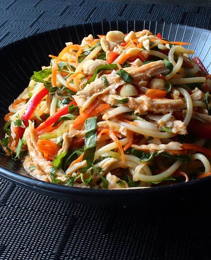 Cold Asian Chicken Noodle Salad