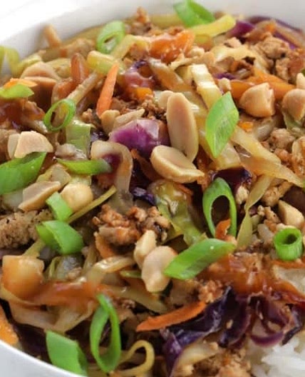 Vegan Egg Roll in a Bowl! - It Doesn't Taste Like Chicken