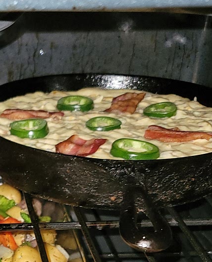 Bacon cheddar onion jalapeno cornbread