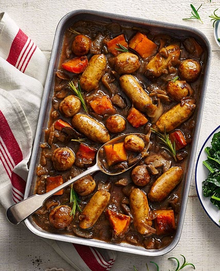 Sausage tray bake