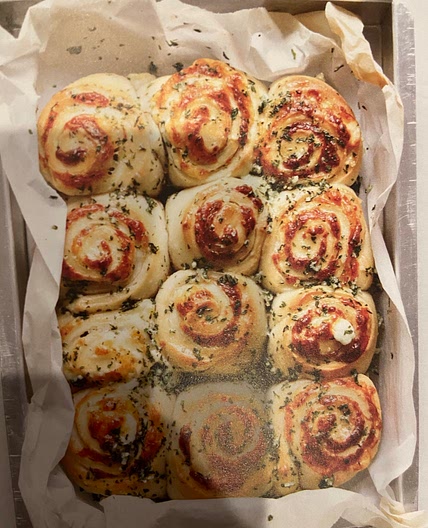 Garlic knot buns