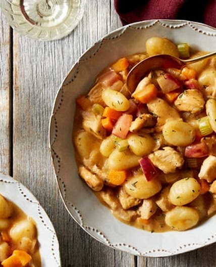 One-Pan Chicken & "Dumplings" with Carrots & Thyme