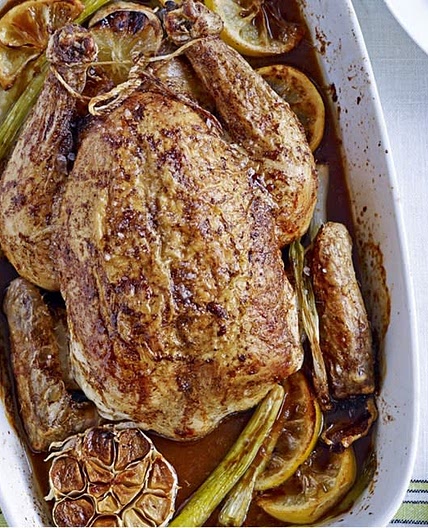 Five-spice, soy & lemon roast chicken