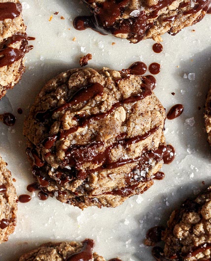 Espresso-Oat Chocolate Cookies