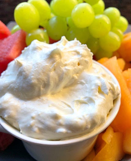 Cheesecake Fruit Dip: 1 Blue / 2 Green / 1 Purple