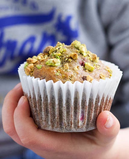 Pistachio and Raspberry Muffins