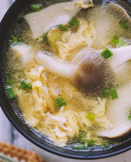 Egg Flower Soup with Oyster Mushroom