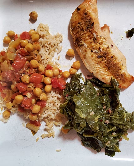 Curried Chickpeas and rice