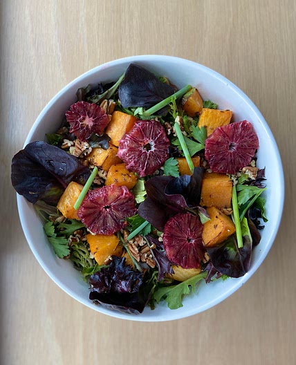 Roasted Butternut Squash, Caraway, and Blood Orange Salad