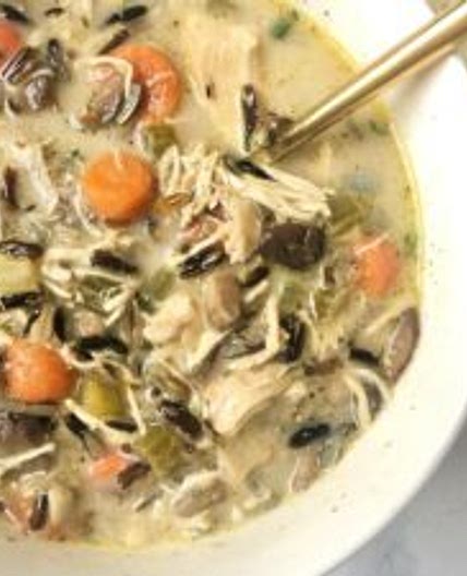 Instant Pot Chicken and Wild Rice Soup [Gluten and Dairy Free]