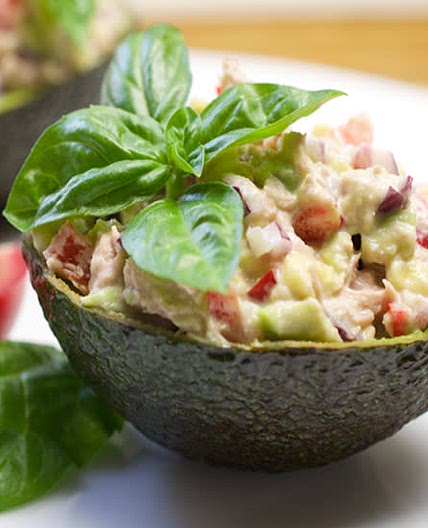 Chicken Club Stuffed Avocados