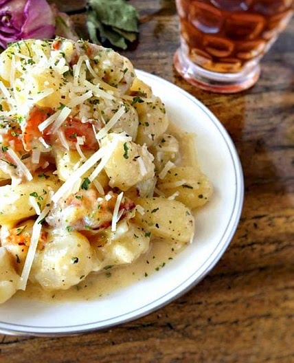 Gnocchi with Bacon Cream Sauce