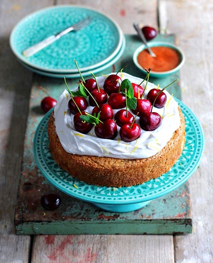 Lemon, Poppy Seed & Cherry Cake - Avant-Garde Vegan