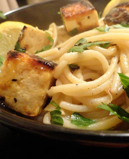 Tofu Scampi Pasta