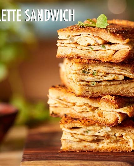 Tandoori Omelette Sandwich Recipe