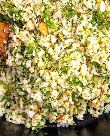 Lemon Garlic Cauliflower Rice