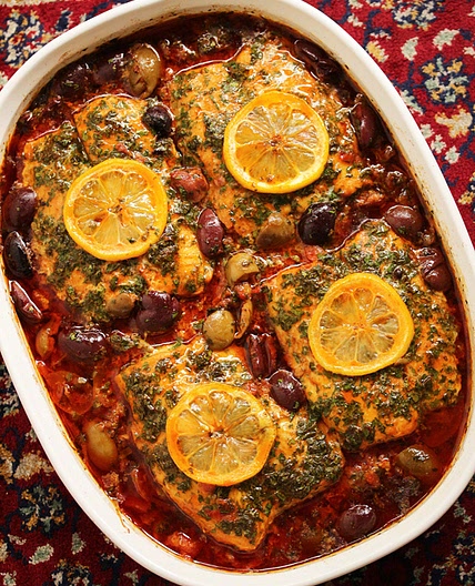 Moroccan Fish Tagine with Ginger & Saffron