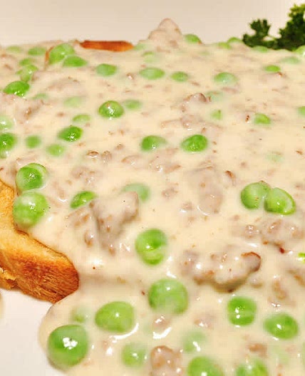 Creamed Peas on Toast