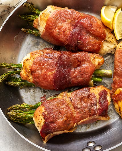 Prosciutto-Wrapped Chicken with Asparagus - Whole30, Paleo