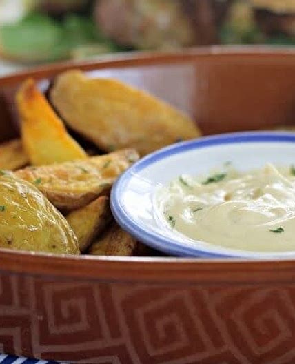 Best Baked Home Fries with Dipping Sauce