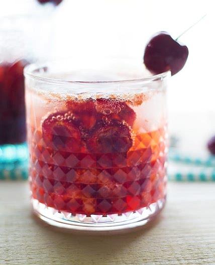 Fresh Cherry Bourbon Cocktail