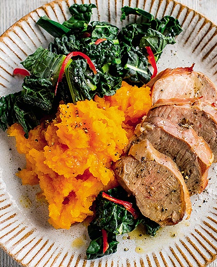 Fast 800 recipes: Parma pork with squash mash