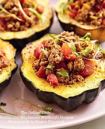 Whole30 Acorn Squash Stuffed with Curried Beef